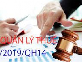 Luật Quản Lý Thuế 38/2019/QH14 ngày 13/06/2019